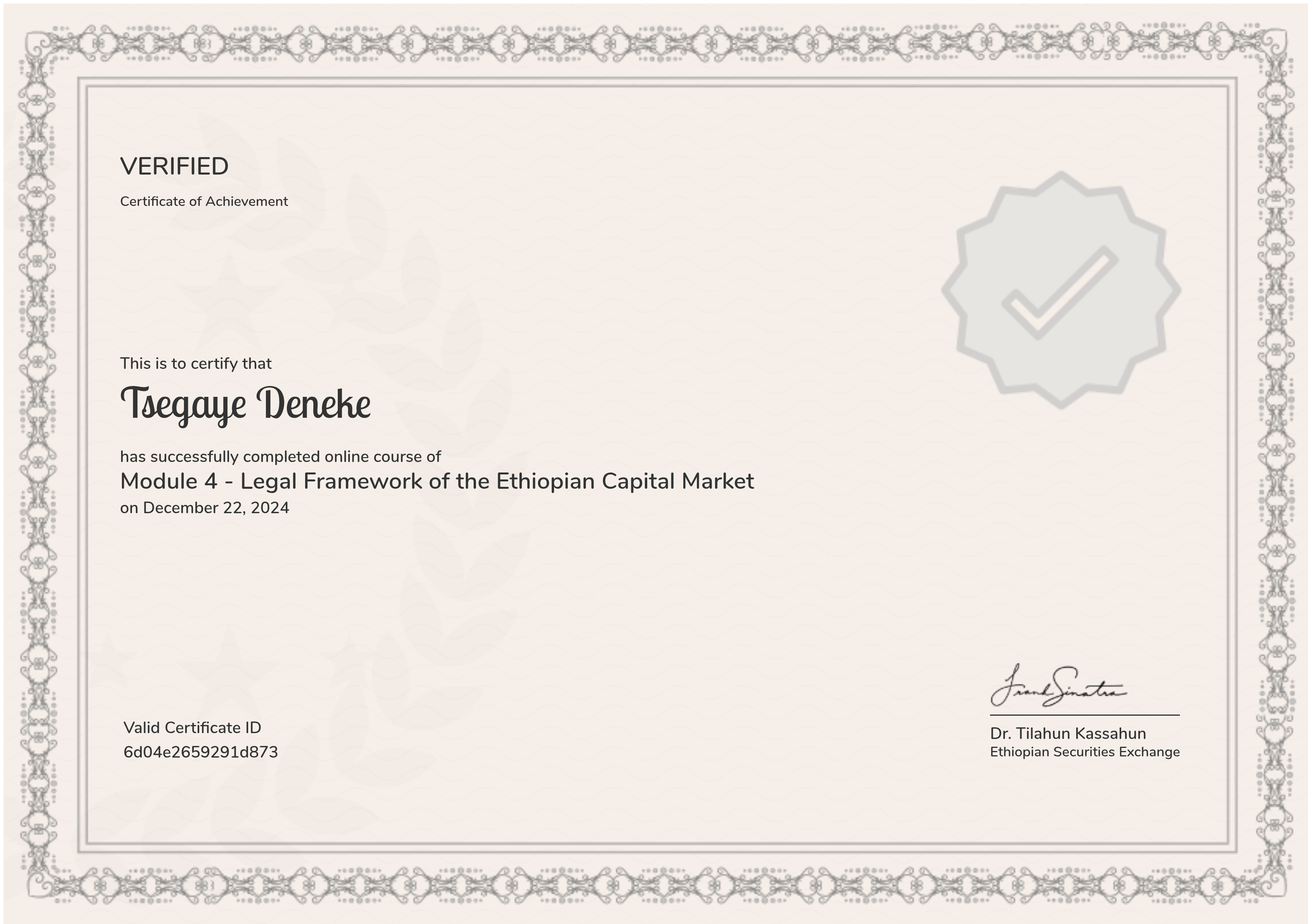 Module 4 - Legal Framework of the Ethiopian Capital Market