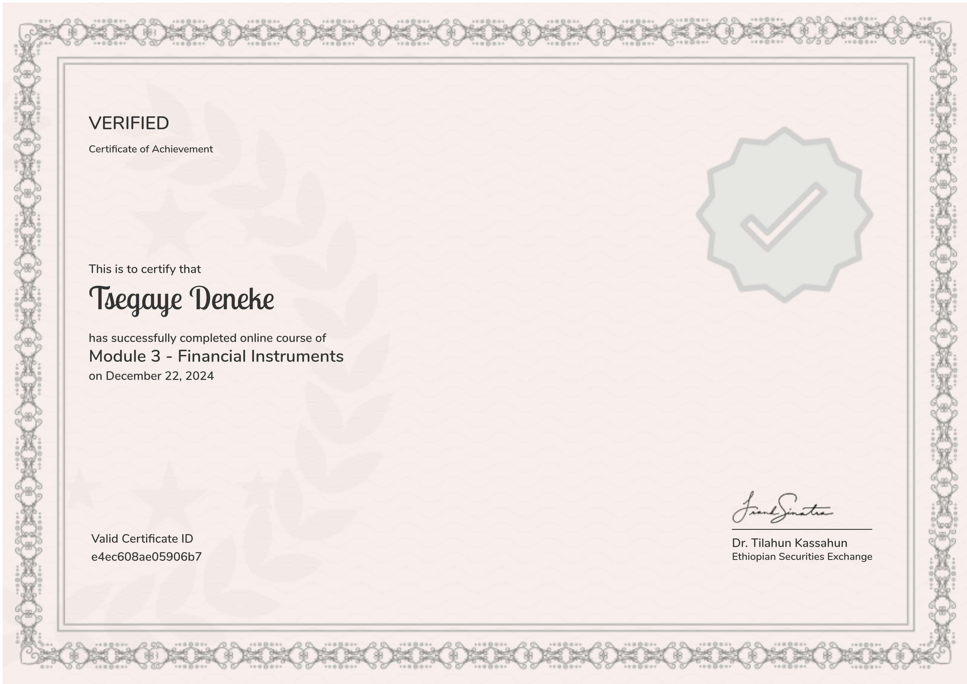 Module 3 - Financial Instruments
